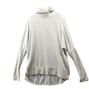 Madison & Berkeley Turtleneck Tunic Top Womens S Soft Lounge Jersey Beige